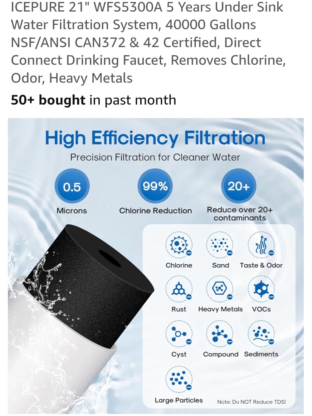 ICEPURE Under-Sink Water Filtration System - White - Picture 3 of 8